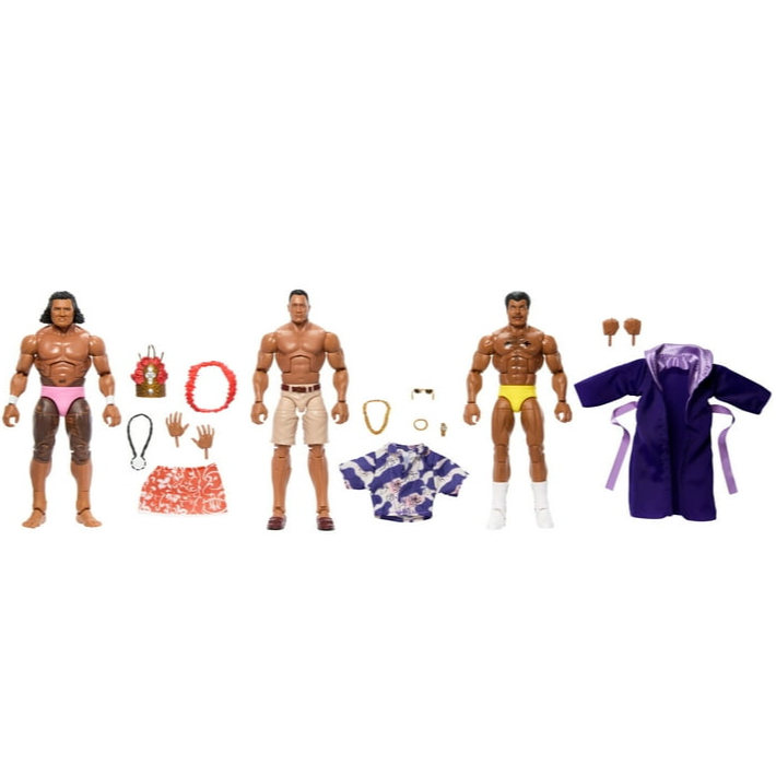 WWE Elite Generations: The Rock, Rocky Johnson, Maivia Legacy Box Set, 3-Pack Action Figure