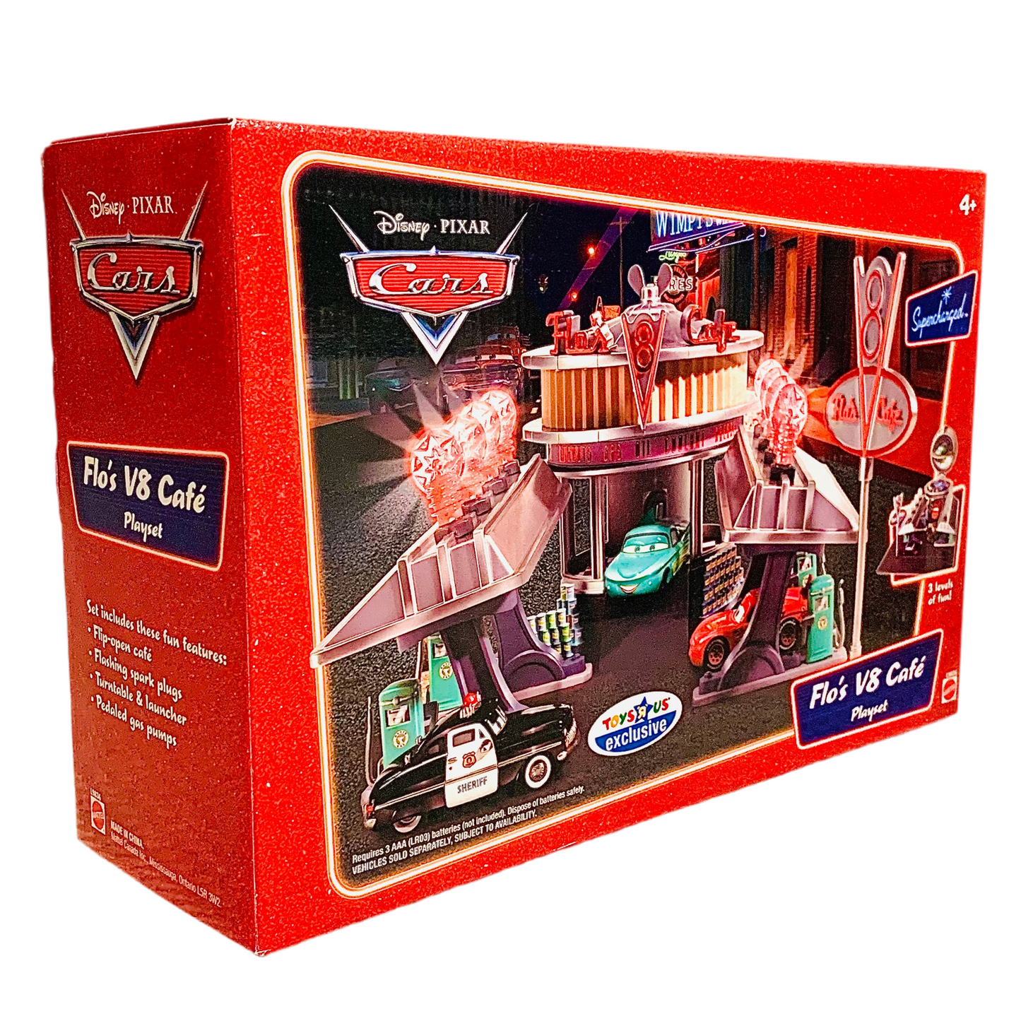 Disney Pixar Cars FLO'S V8 CAFE Playset SUPERCHARGED Toy’sRus Exclusive