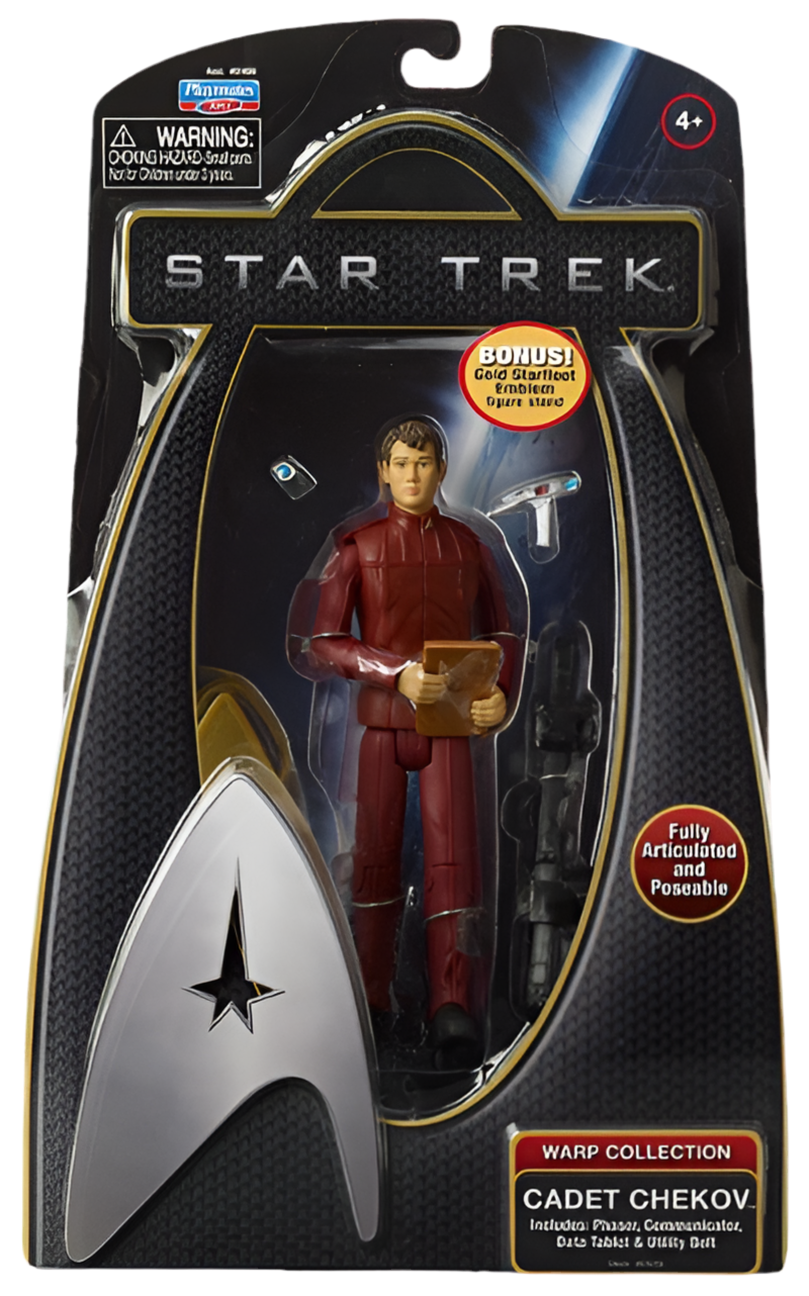 Star Trek Wrap Collection Cadet Chekov Figure with Phaser,Communicator & Data Tablet& Utility Belt