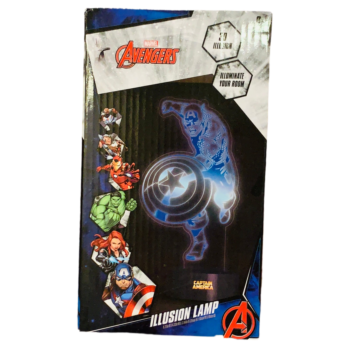 Marvel Avengers Captain America LED Lamp 3D Multicolor Nightlight Decor