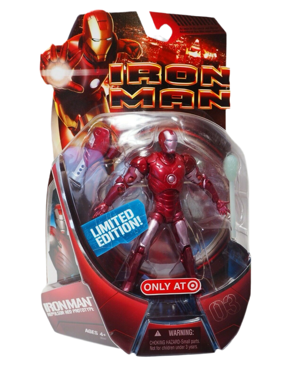 Iron Man Movie Repulsor Red Prototype Iron Man Exclusive Action Figure