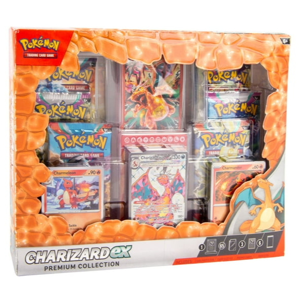 Pokemon Trading Card Games Charizard Ex Premium Collection Box 6 Tcg Booster Packs