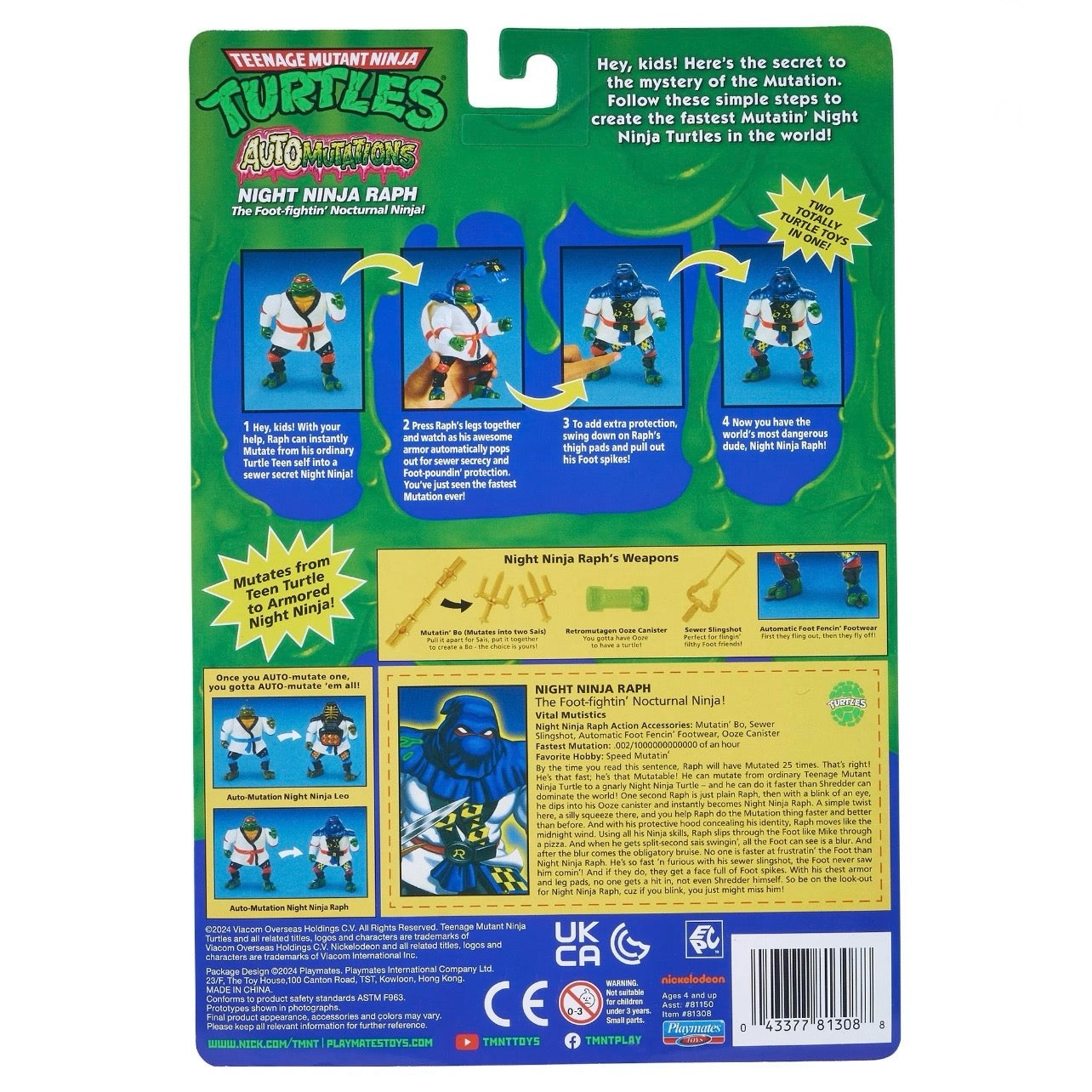 Teenage Mutant Ninja Turtles Auto Mutations Raphael Action Figure