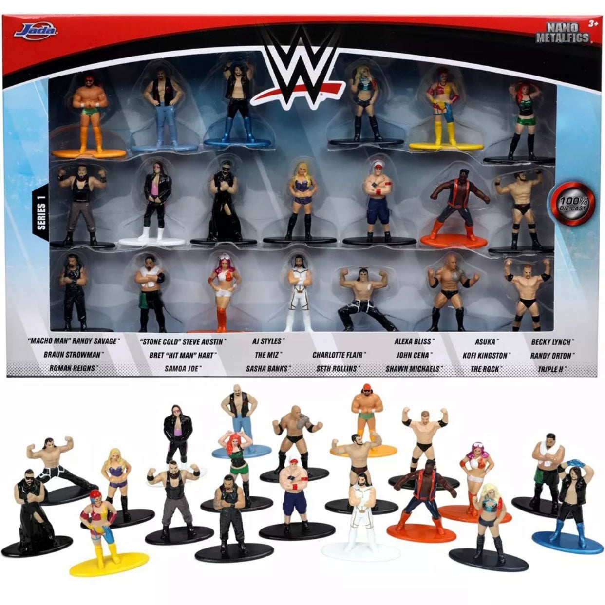 Jada Toys WWE Series 1 Nano Metalfigs 20 Pack Collector's Set
