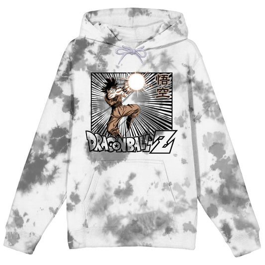 Dragon Ball Goku Kahmehameha Blast Kanji Logo Cloud Wash Ground Pullover Hoodie