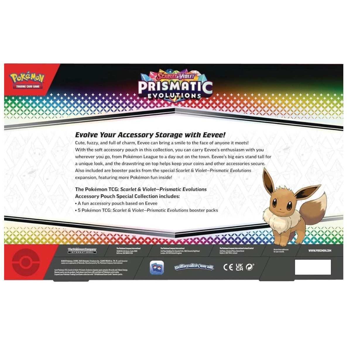Pokémon Card Scarlet & Violet Prismatic Evolutions Accessory Pouch Special Collection