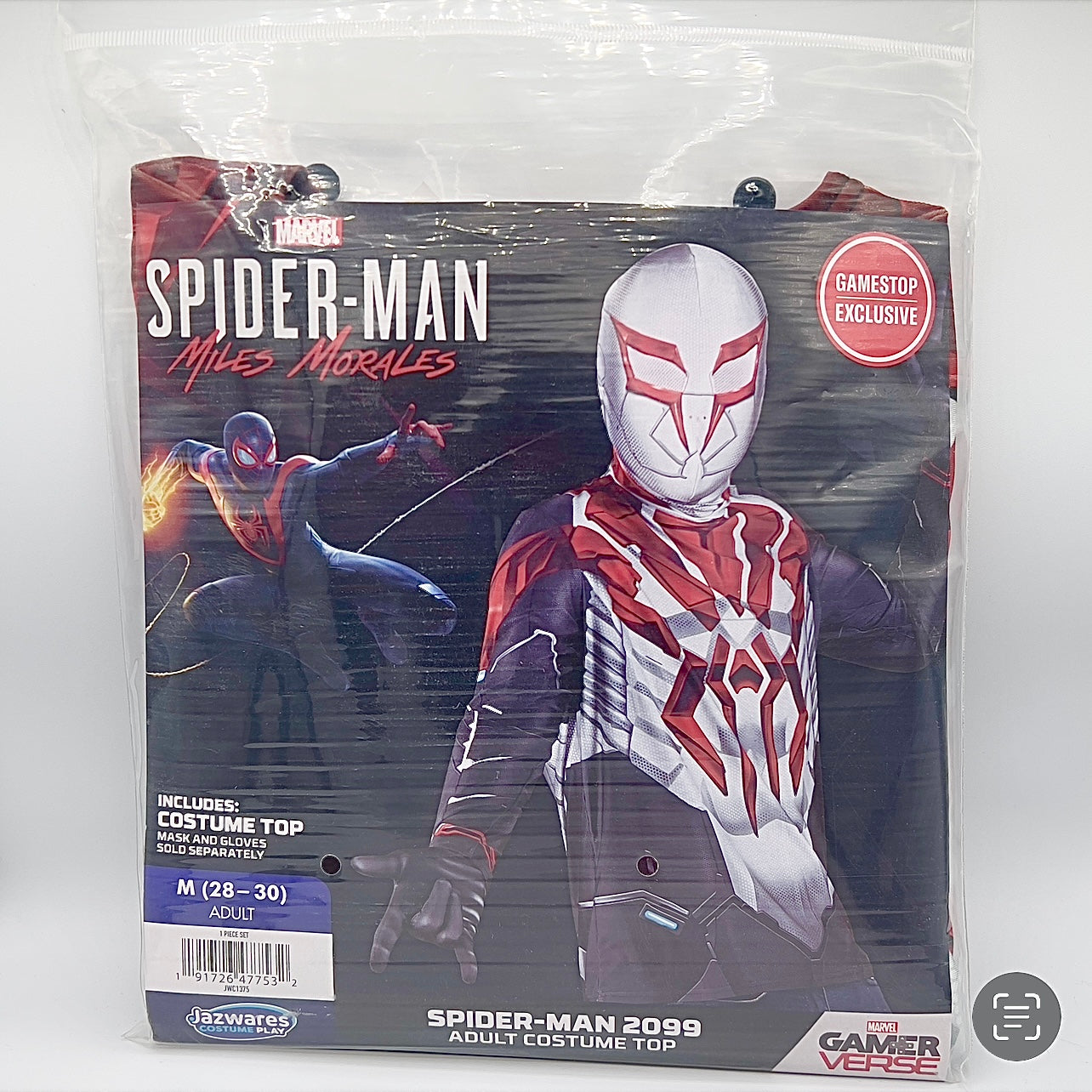 Marvel Spider-Man Men's Jazwares Miles Morales 2099 Costume Top Adult (L)