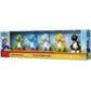 Super Mario Yoshi Multi-Pack Green, Blue, Grey, Yellow & Black, Yoshi Mini Figure 5-Pack