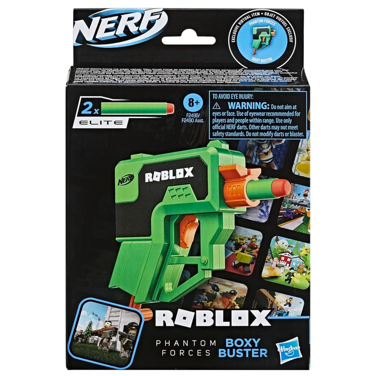 Nerf Roblox Mad City Plasma Ray Dart Blaster, Priming Handle, 2 Elite Darts, Code To Unlock In-Game Virtual Item