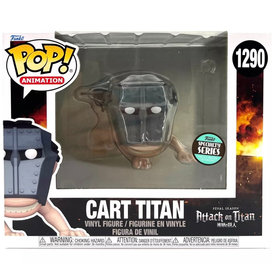 Funko Pop!Cart Titan Attack On Titan Specialty Series Exclusive #1290