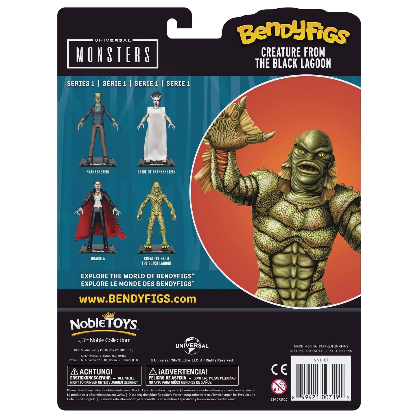 The Noble Collection Universal Monsters Bendyfigs Creature From the Black Lagoon Figure