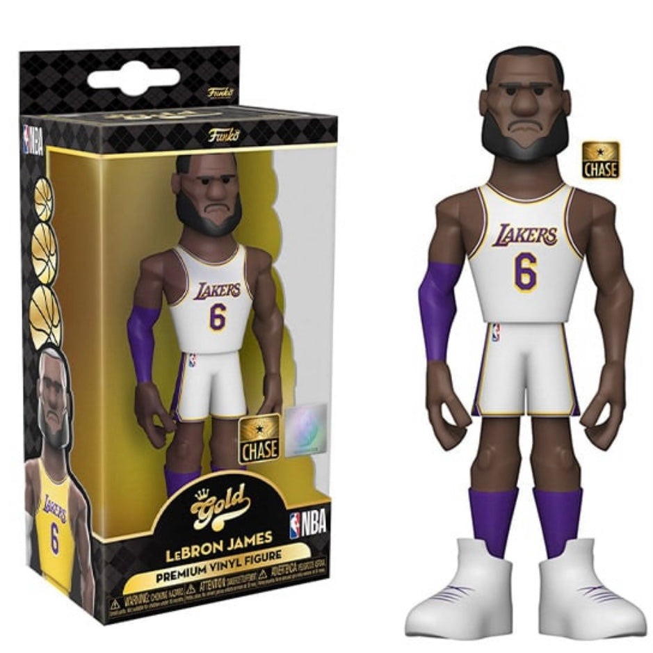 NBA Funko Gold Lakers LeBron James 5-Inch Premium Vinyl Figure “Chase”