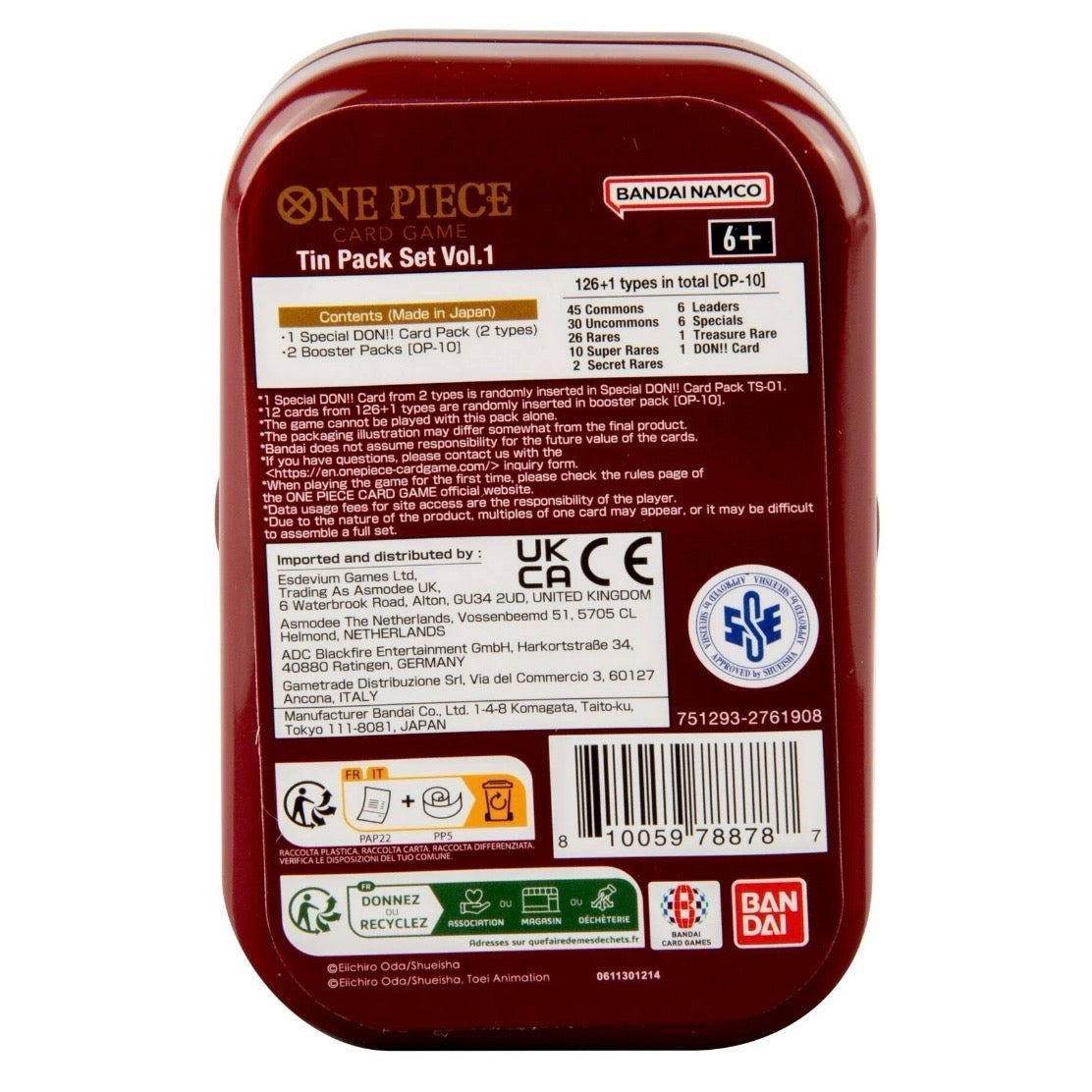One Piece Card Game Mini Tin Pack Set Vol. 1