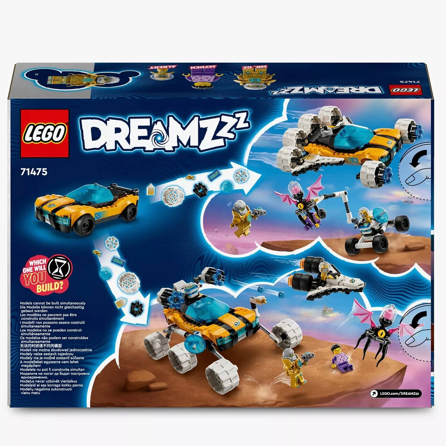 Lego DREAMZzz Mr. Oz’s Space Car Toy, Transforming Vehicle Building Set, 71475