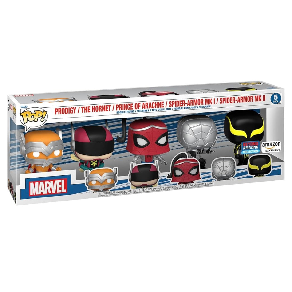 Funko Pop! Marvel: Spider-Man: Beyond Amazing 5 Pack, Amazon Exclusive Vinyl Figures,