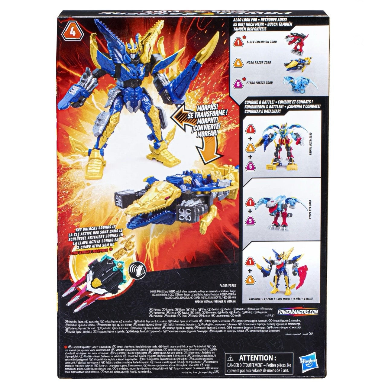 Power Rangers Dino Fury Zord Link Mosa Razor Zord Morphing Dino Robot Zord