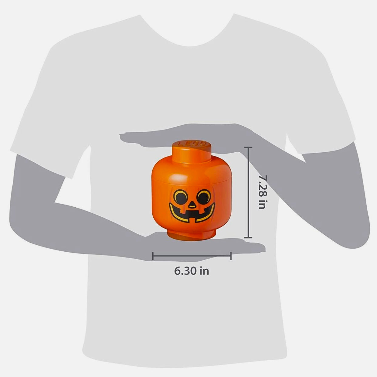 Lego Storage Head S(Orange Pumpkin)