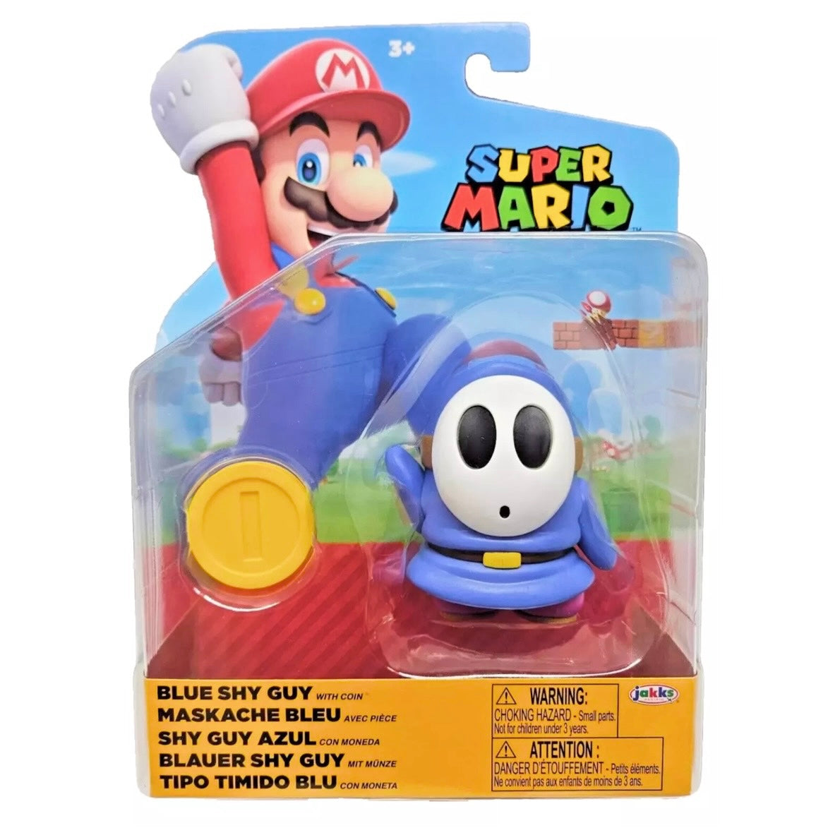 Nintendo Super Mario Blue Shy Guy with Coin 2"1/2 Figure