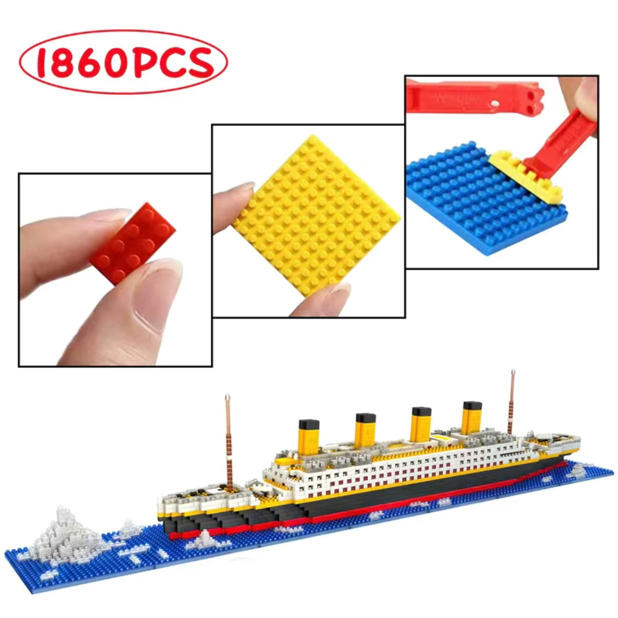 Titanic Micro Mini Building Blocks Set, 1860Pcs