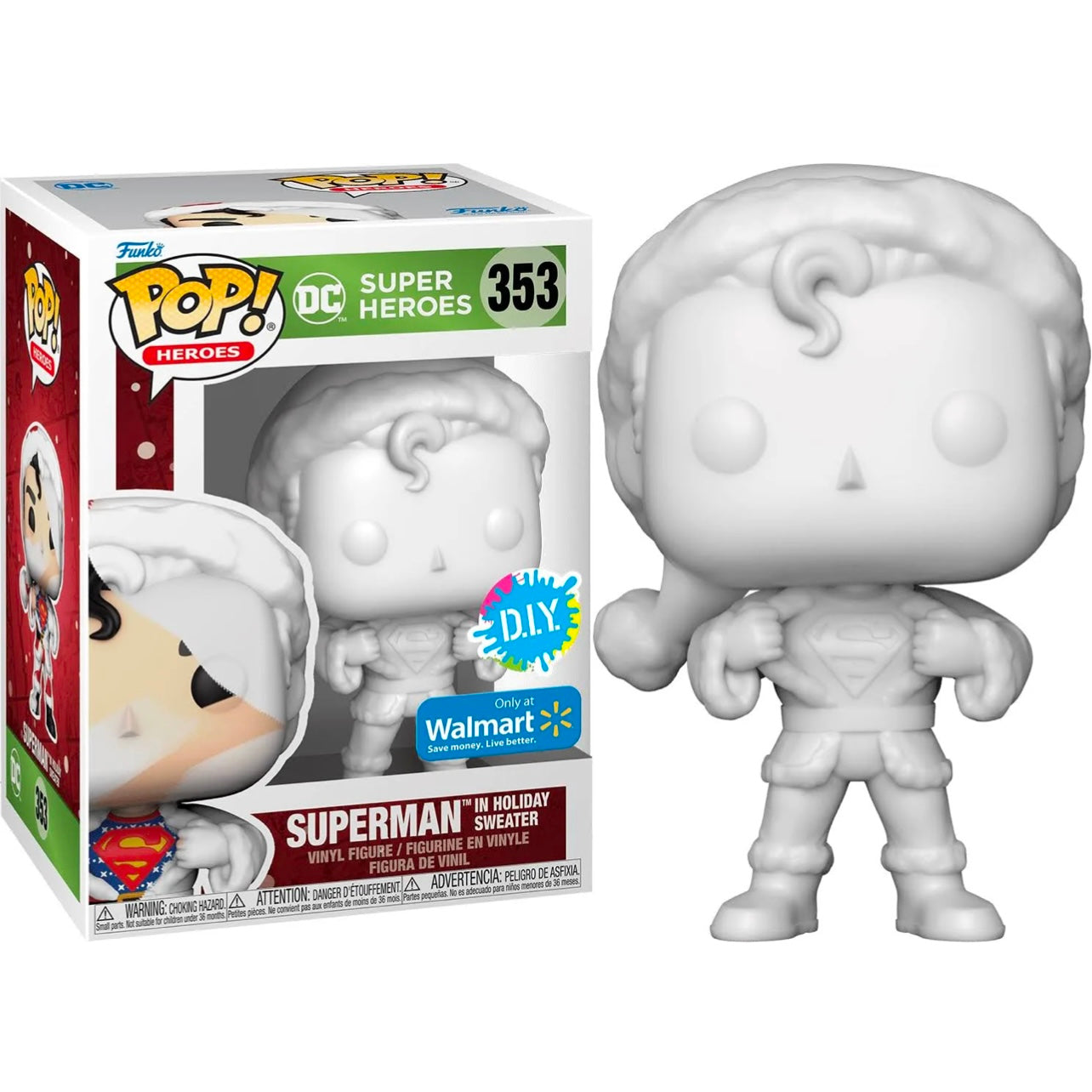 Funko Pop! DC Super Heroes Superman in Holiday Sweater DIY Vinyl Figure