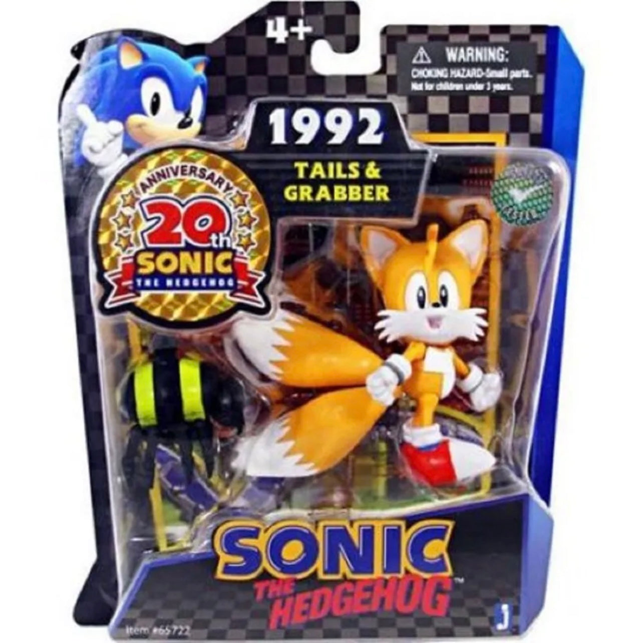 Sonic The Hedgehog Tails & Grabber 1992 20th Anniversary Figure