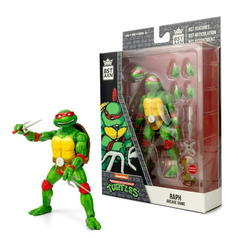 The Loyal Subjects Teenage Mutant Ninja Turtles Raph Arcade Game BST AXN 5-in Action Figure GameStop Exclusive