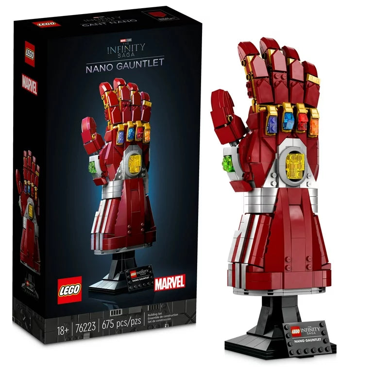 LEGO Marvel Nano Gauntlet, Iron Man Model with Infinity Stones, Avengers: Endgame Film Set, Collectable Memorabilia, #76223
