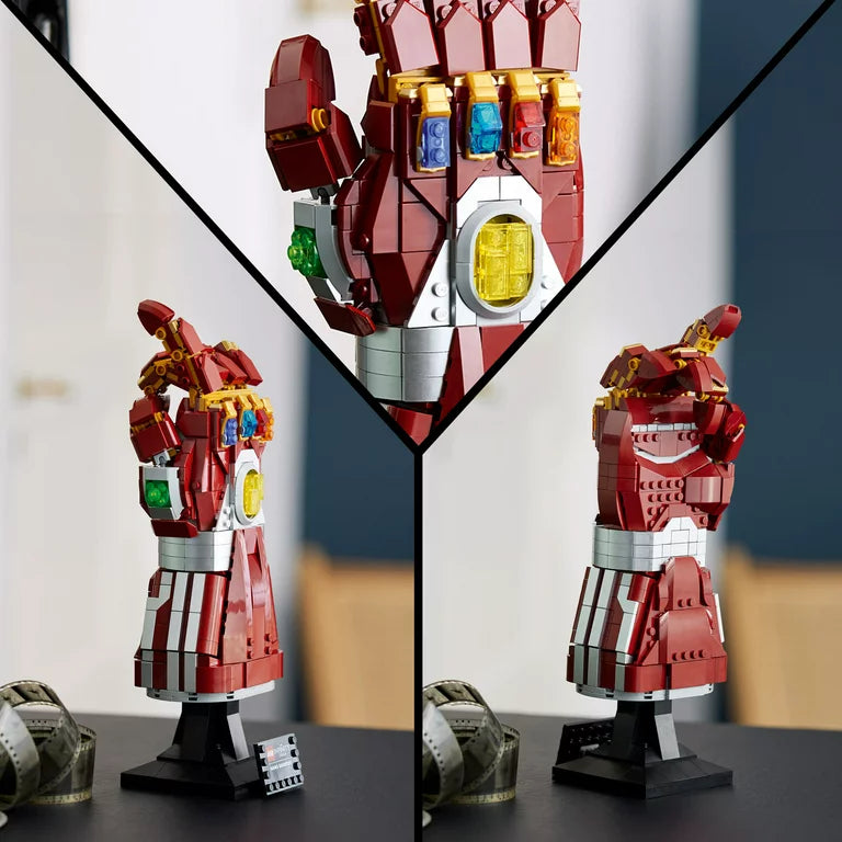 LEGO Marvel Nano Gauntlet, Iron Man Model with Infinity Stones, Avengers: Endgame Film Set, Collectable Memorabilia, #76223