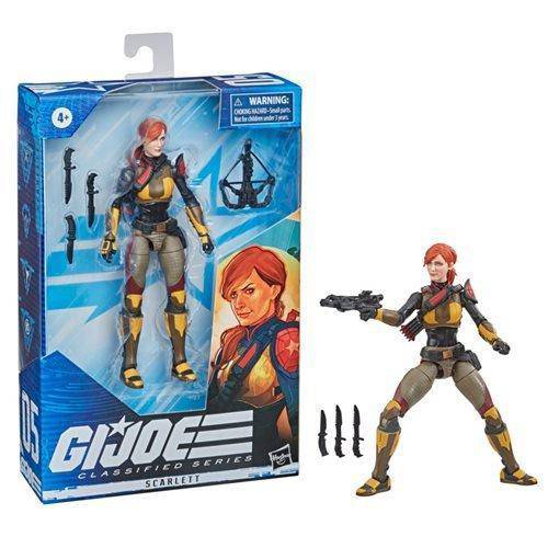 G.I. Joe Classified Series Scarlett 05 Premium Collectible Toy with Multiple Accessories 6” with Custom Package Art Action Figure