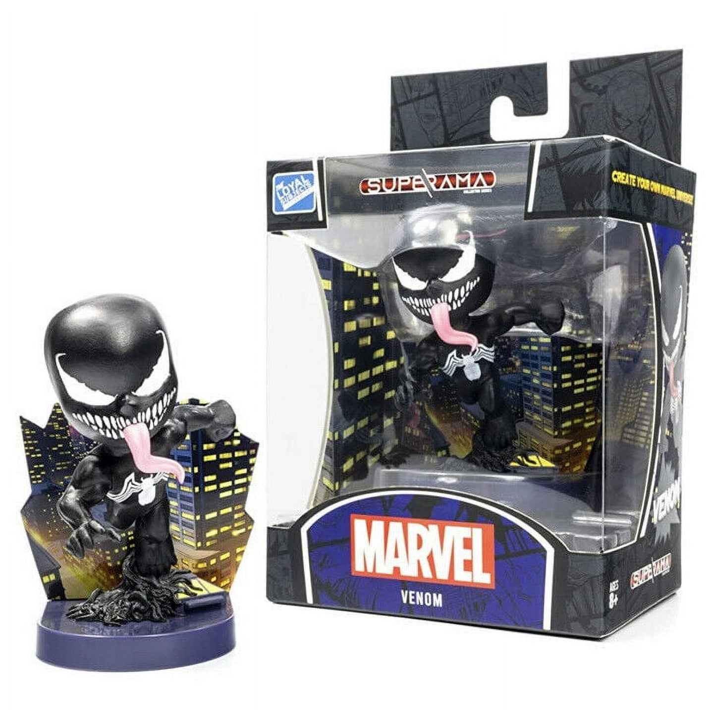 The Loyal Subjects Marvel Superama Venom Diorama & Base Swappable Background Mix & Match,