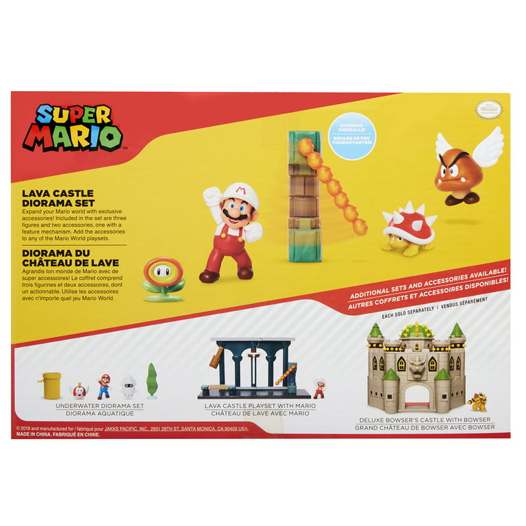 Super Mario Nintendo Lava Castle 2.5” Figure Multipack Diorama Set