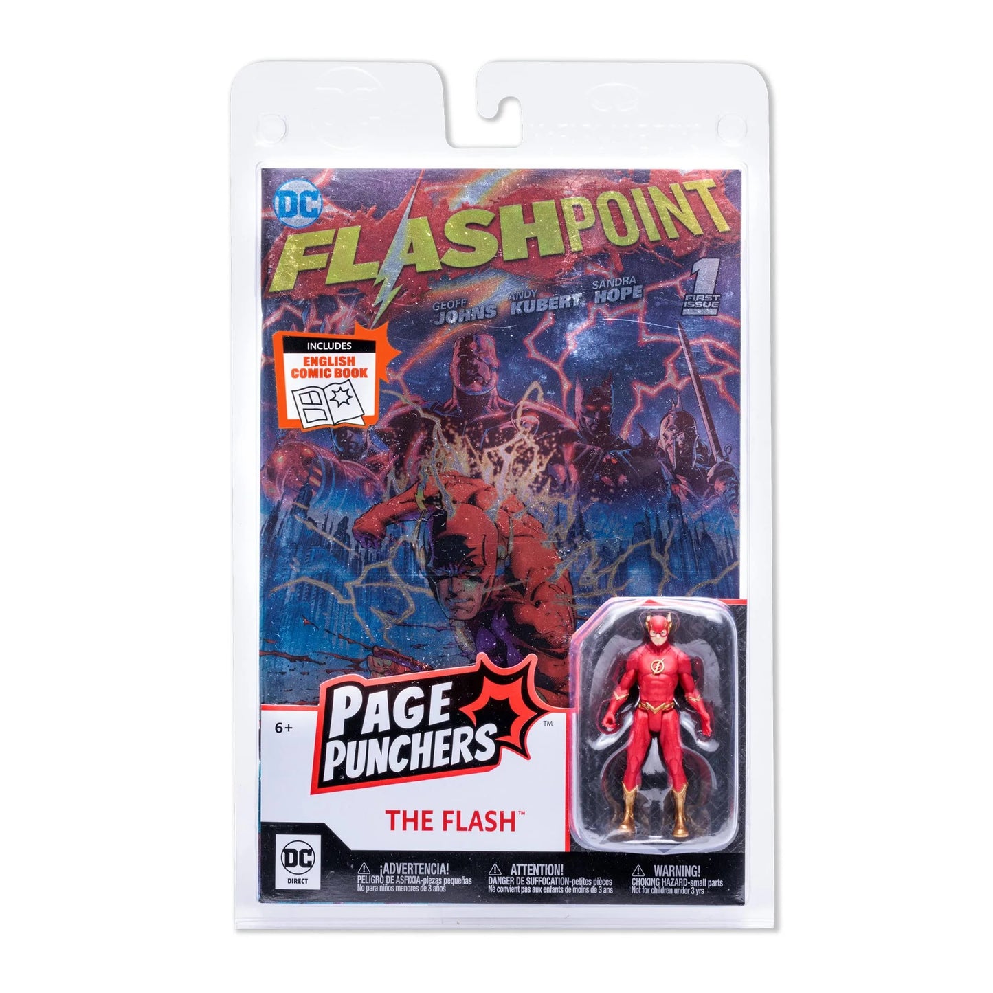 McFarlane Toys DC Direct The Flash 3” Figure with Comic WV1 Flashpoint
