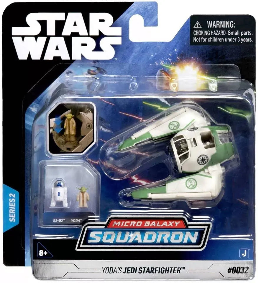 Star Wars Micro Galaxy Squadron Yoda's Jedi Starfighter Vehicle w/ Mini Figures