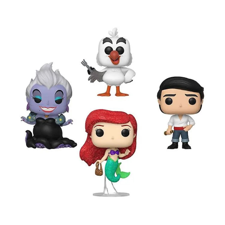Funko Pop! The Little Mermaid Ariel, Prince Eric, Scuttle & Ursula 4-Pack Vinyl Figures