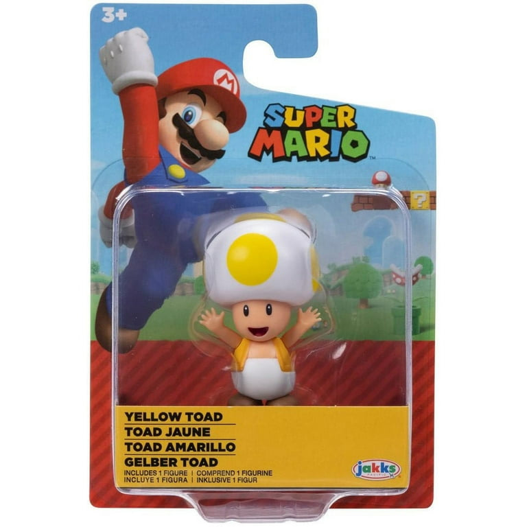 Super Mario World of Nintendo Yellow Toad 2.5” Mini Figure