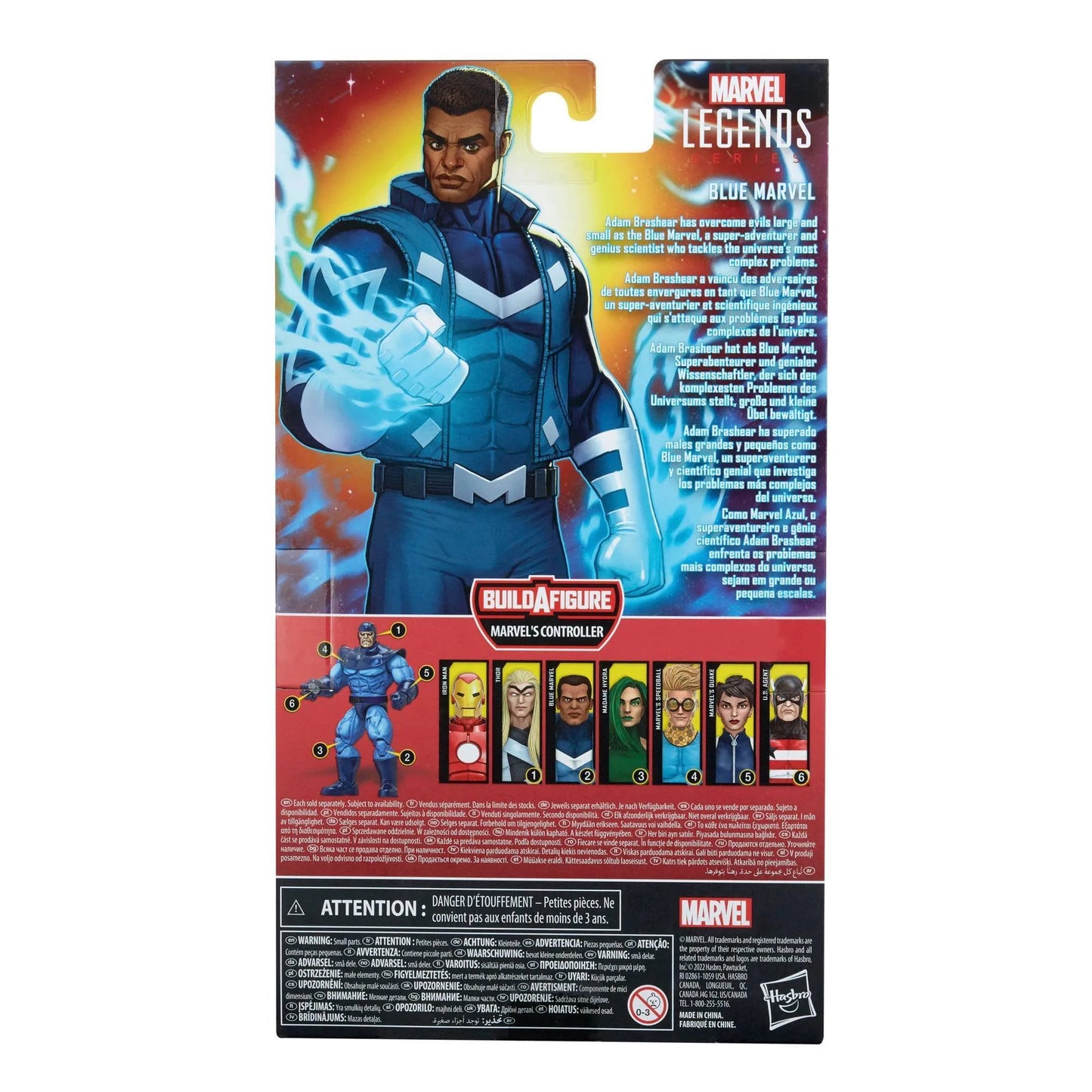 Marvel Legends Series Blue Ultimates Costume Action Figure with 1 Build-A-Figure Part