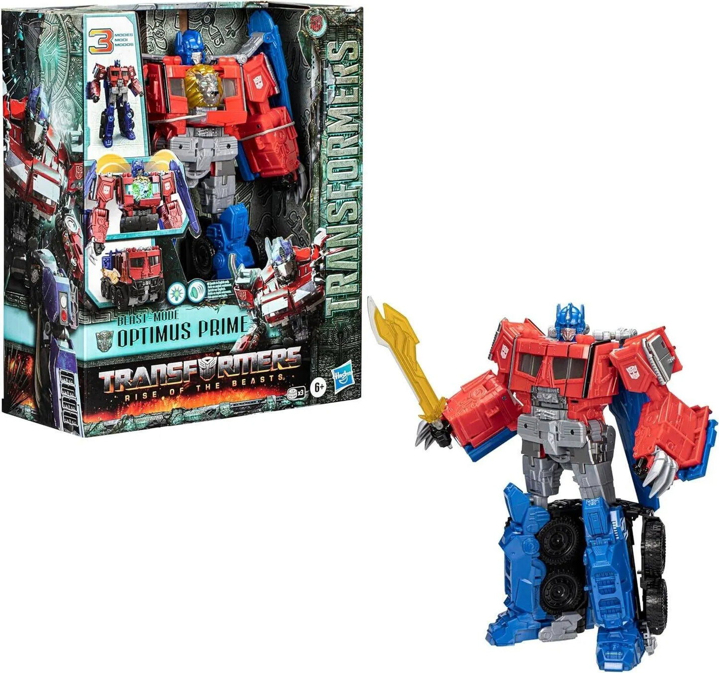 Transformers Rise of the Beasts 10" Beast Mode Optimus Prime