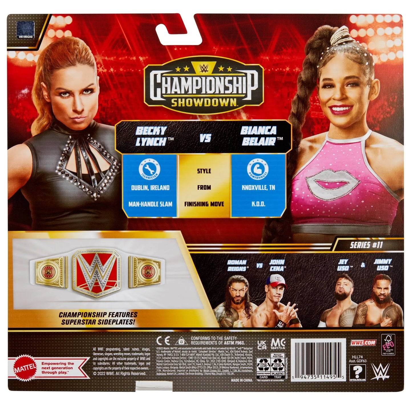 WWE Showdown 2-Packs 11 Becky Lynch & Bianca Belair Action Figure