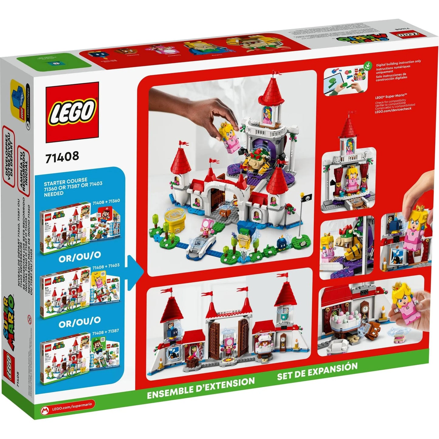 LEGO 71408 Super Mario Peach's Castle Expansion Set