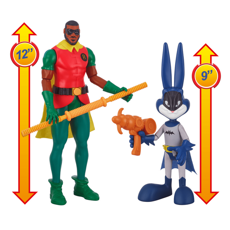Space Jam A New Legacy Dynamic Duo LeBron James Robin & Bugs Bunny Batman Action Figure Set, 6 Pieces