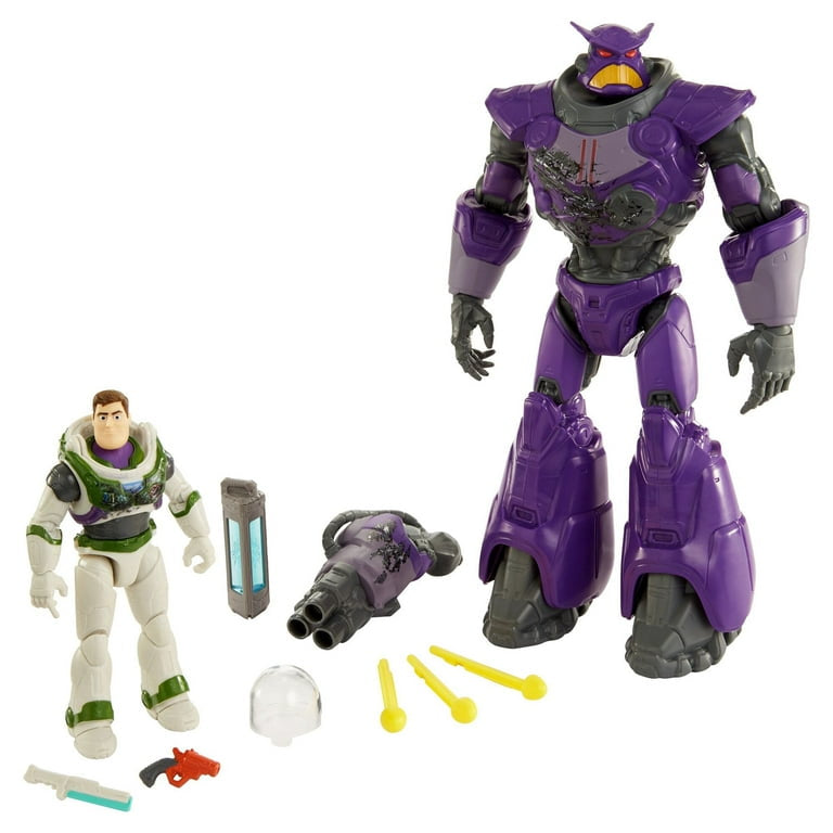 Disney and Pixar Lightyear Crystal Grade Buzz Lightyear Vs. Zurg Clash 2-Pack, Action figure w/ accessories