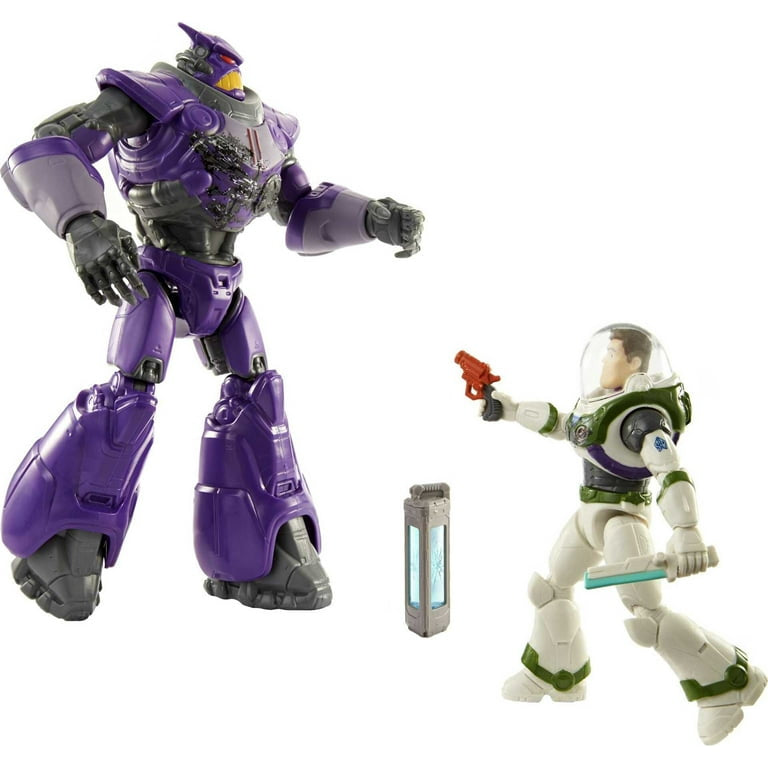 Disney and Pixar Lightyear Crystal Grade Buzz Lightyear Vs. Zurg Clash 2-Pack, Action figure w/ accessories