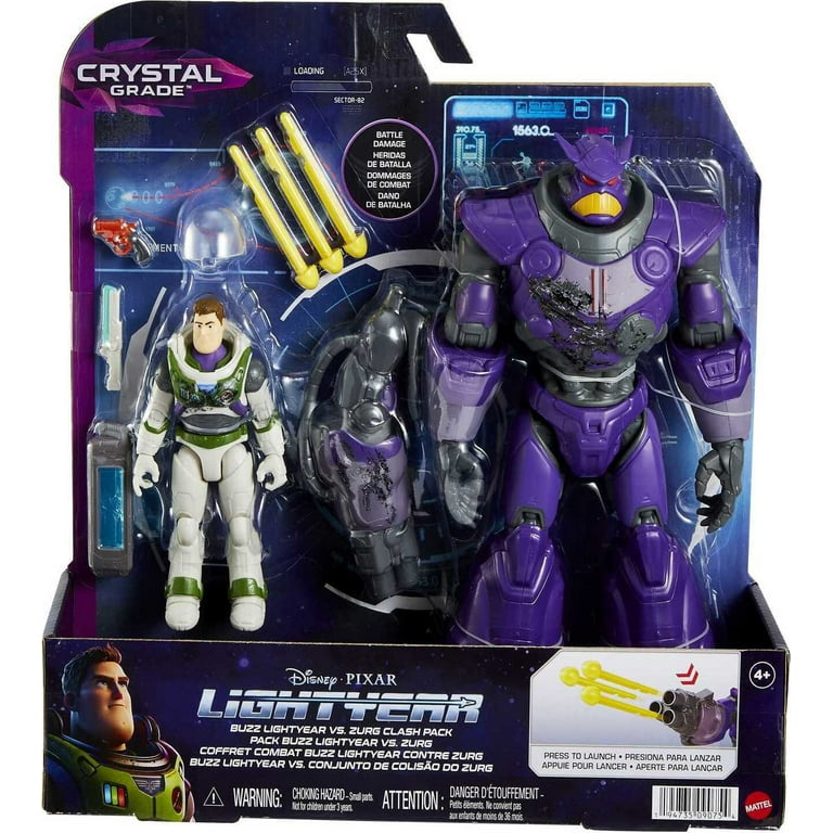 Disney and Pixar Lightyear Crystal Grade Buzz Lightyear Vs. Zurg Clash 2-Pack, Action figure w/ accessories