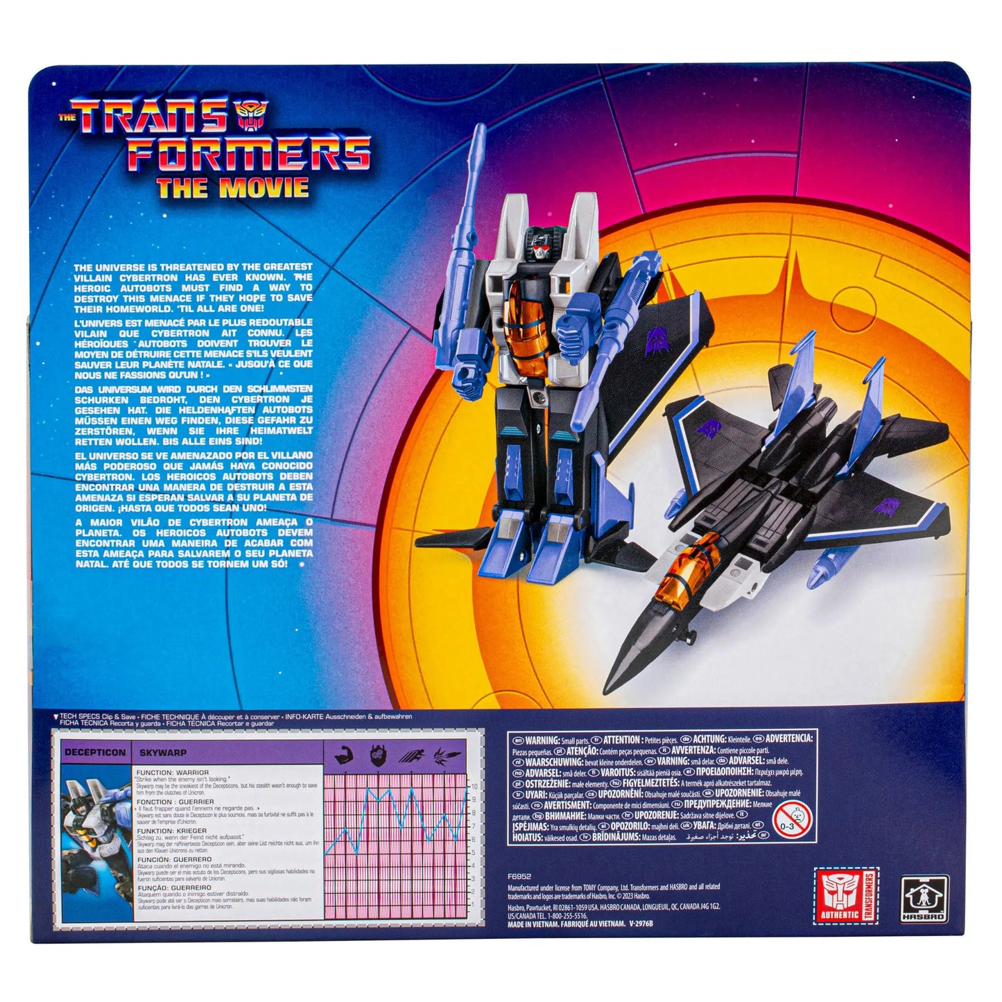 Transformers The Movie Retro Decepticon Warrior Skywarp Action Figure