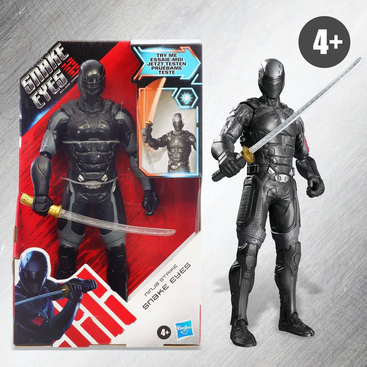 G.I. Joe Origins Ninja Strike Snake Eyes Collectible 12-Inch Scale Figure with Action Feature
