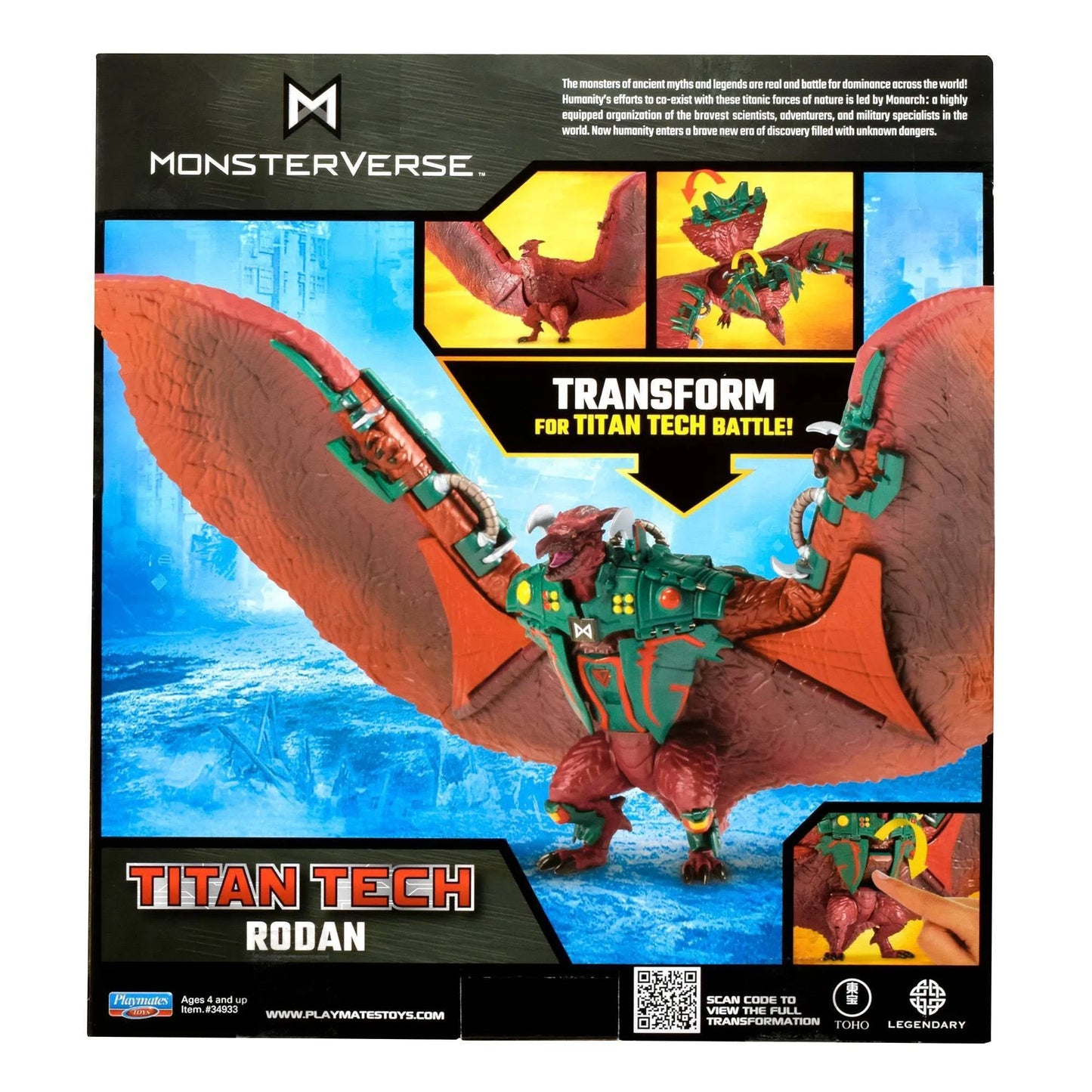 Godzilla Vs Kong Monsterverse Titan Tech Rodan Action Figure