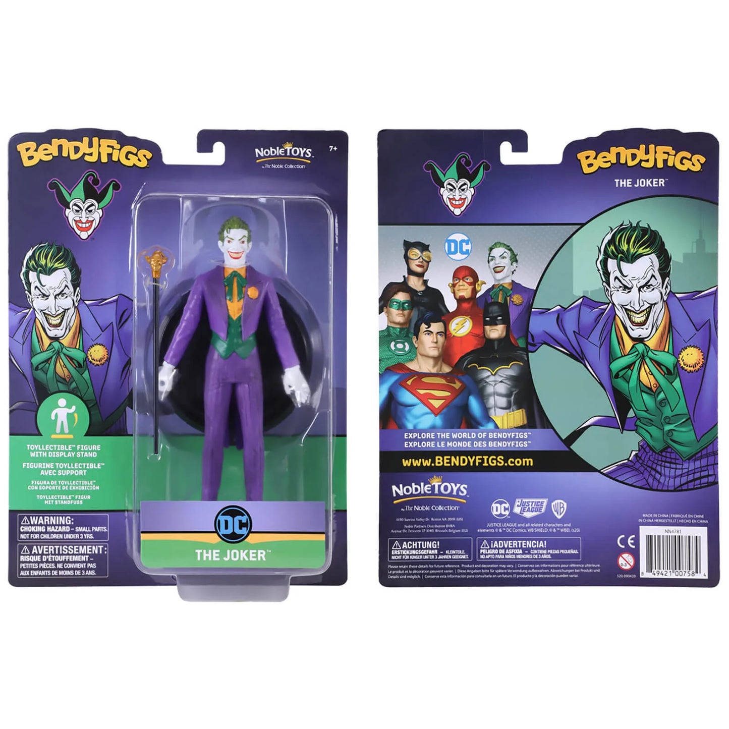 Bendyfigs The Noble Collection DC Comics Joker Action Figure