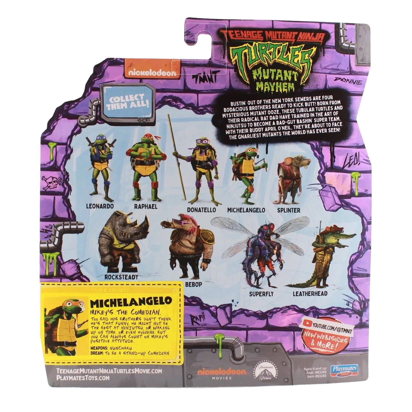 Teenage Mutant Ninja Turtles: Mutant Mayhem Michelangelo Action Figure.