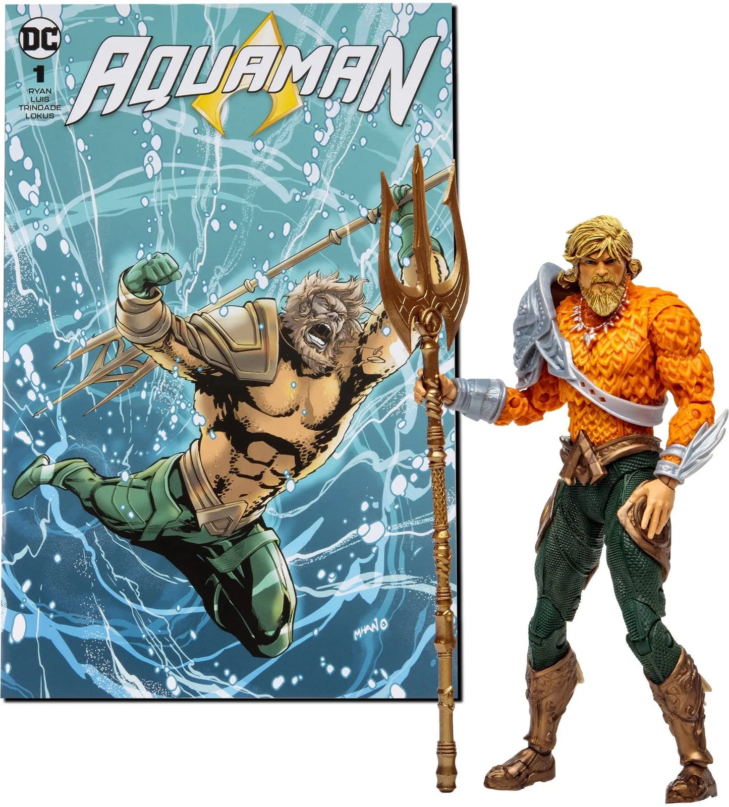 DC Direct Aquaman Page Punchers 7" Action Figure with Comic Book