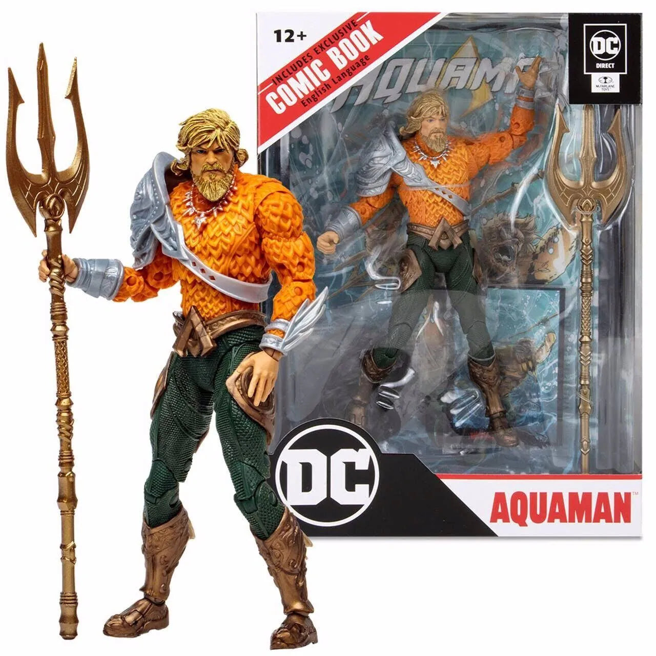 DC Direct Aquaman Page Punchers 7" Action Figure with Comic Book